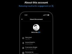 X официјално започна со прикажување на земјата од која се креирани и функционираат профилите на мрежата
